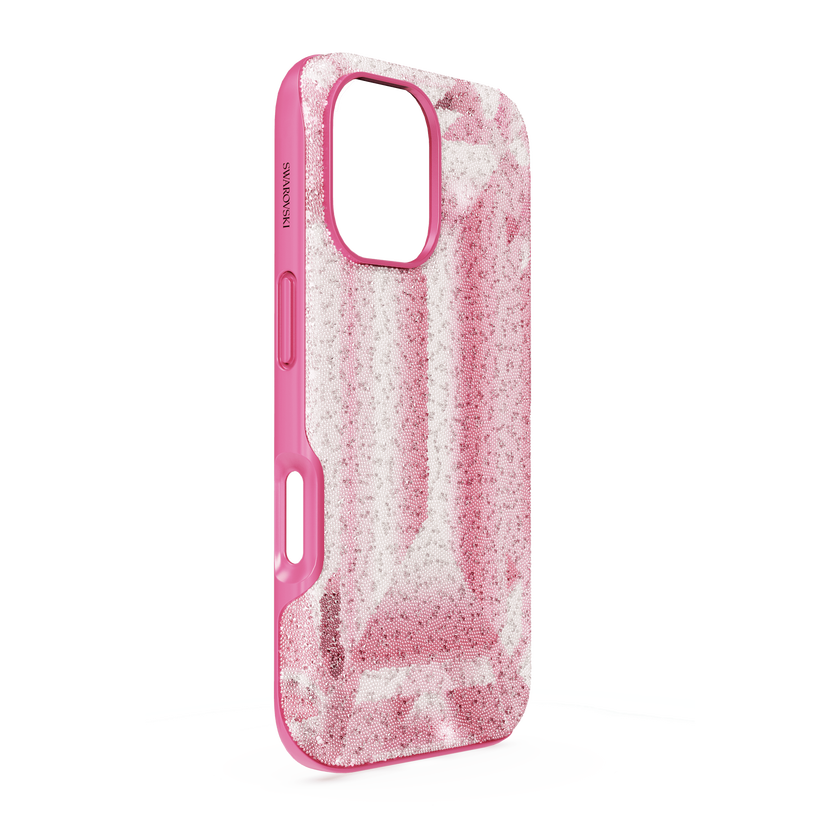 swarovski high smartphone case  crystal print motif  iphone  16  pink