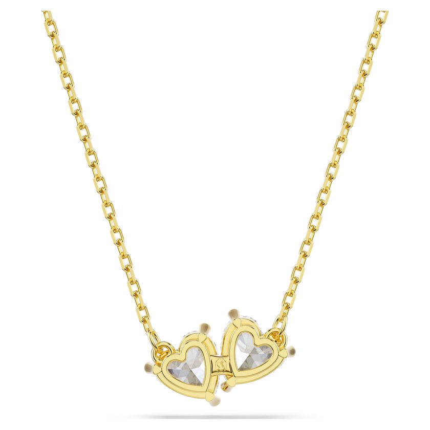 swarovski mesmera attract necklace  heart  white  gold tone plated