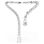 swarovski matrix open necklace mixed cuts white rhodium plated