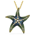 swarovski idyllia pendant and brooch crystal pearls starfish multicolored gold tone plated