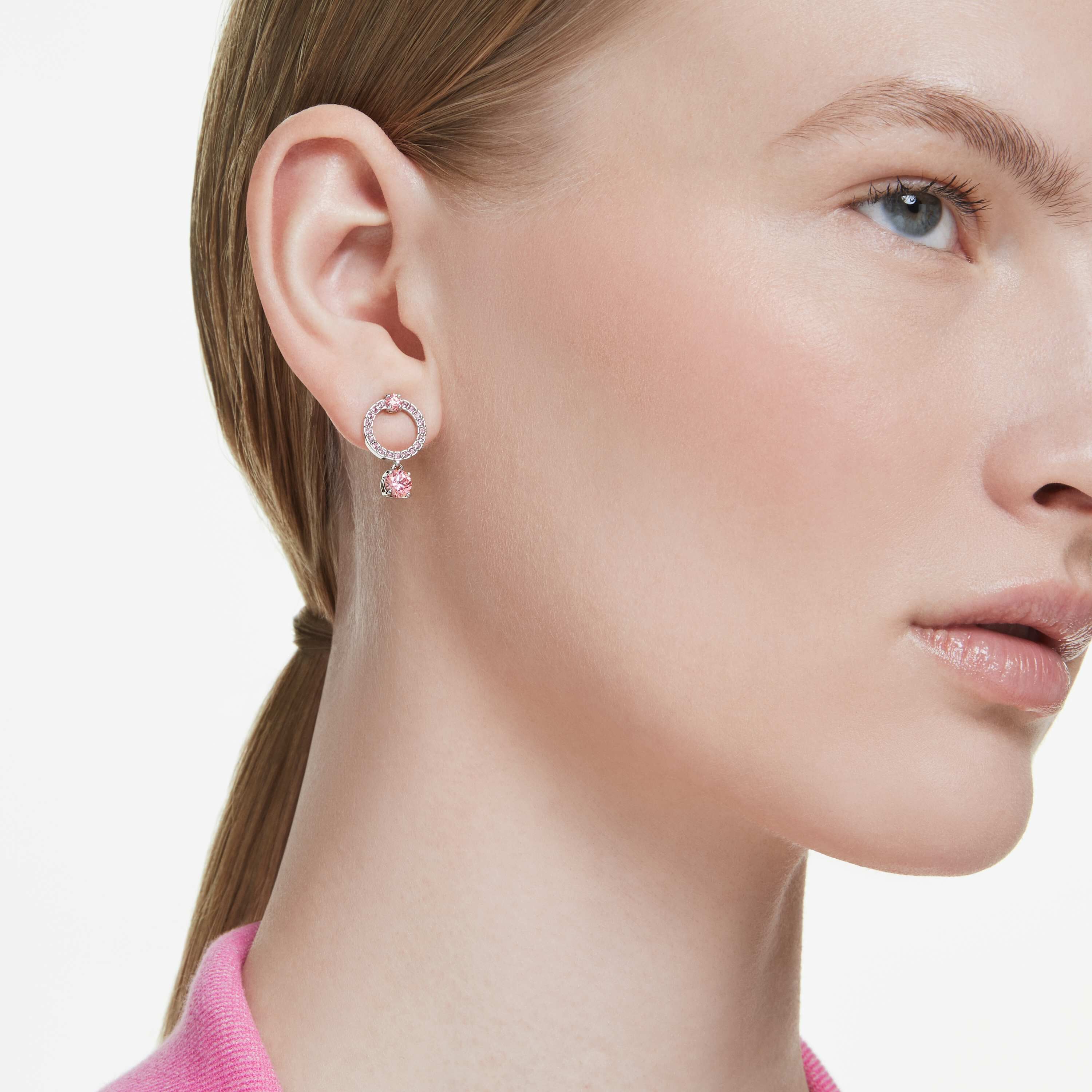 Swarovski attract light pierced earrings