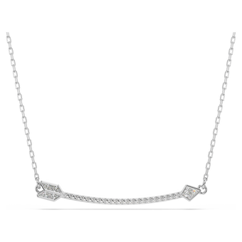 swarovski idyllia pendant  mixed cuts  arrow  white  rhodium plated