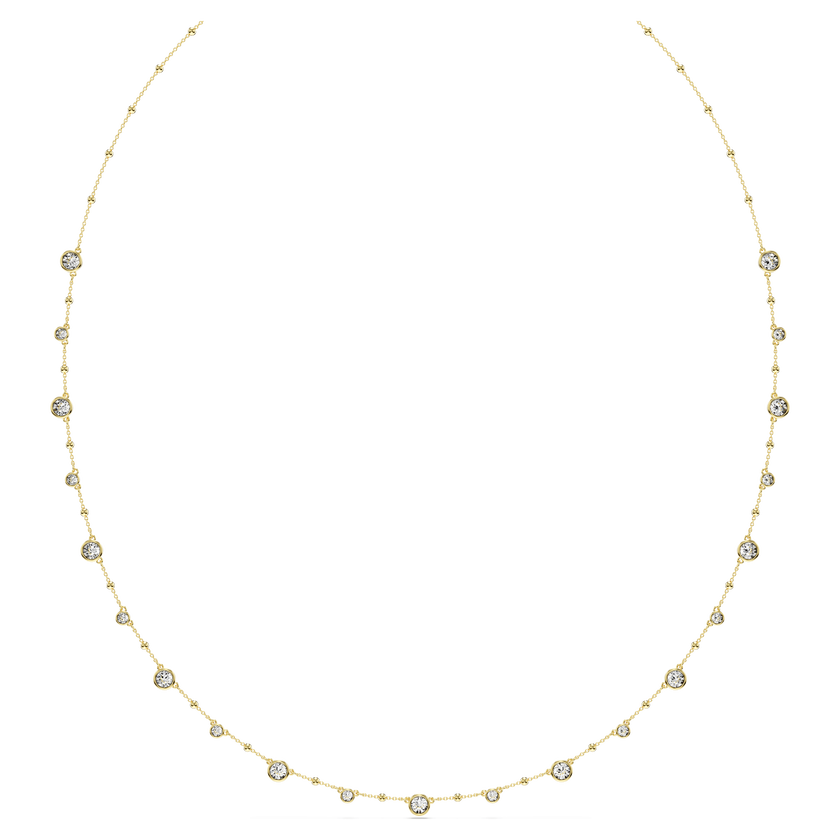 swarovski imber strandage  round cut  white  gold tone plated