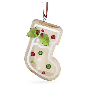 swarovski holiday cheers gingerbread stocking ornament