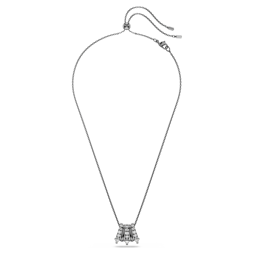 swarovski sublima pendant  white  ruthenium plated