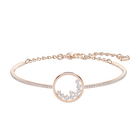 North Bracelet, White, Rose-gold tone plated