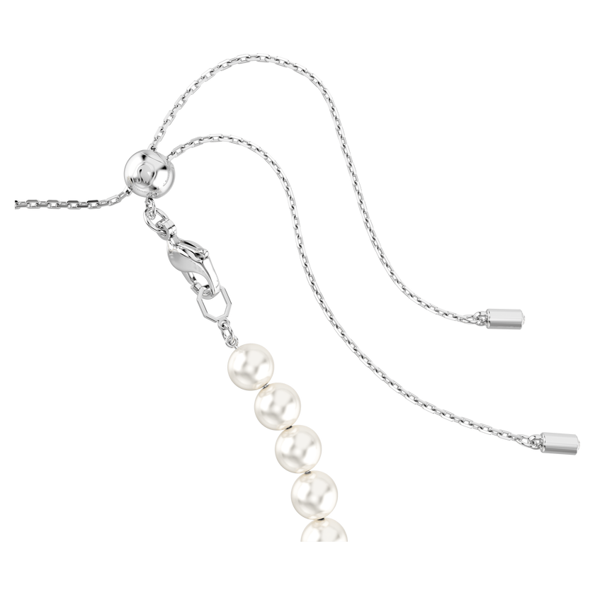 ariana grande x swarovski tennis choker  mixed cuts  heart  white  rhodium plated