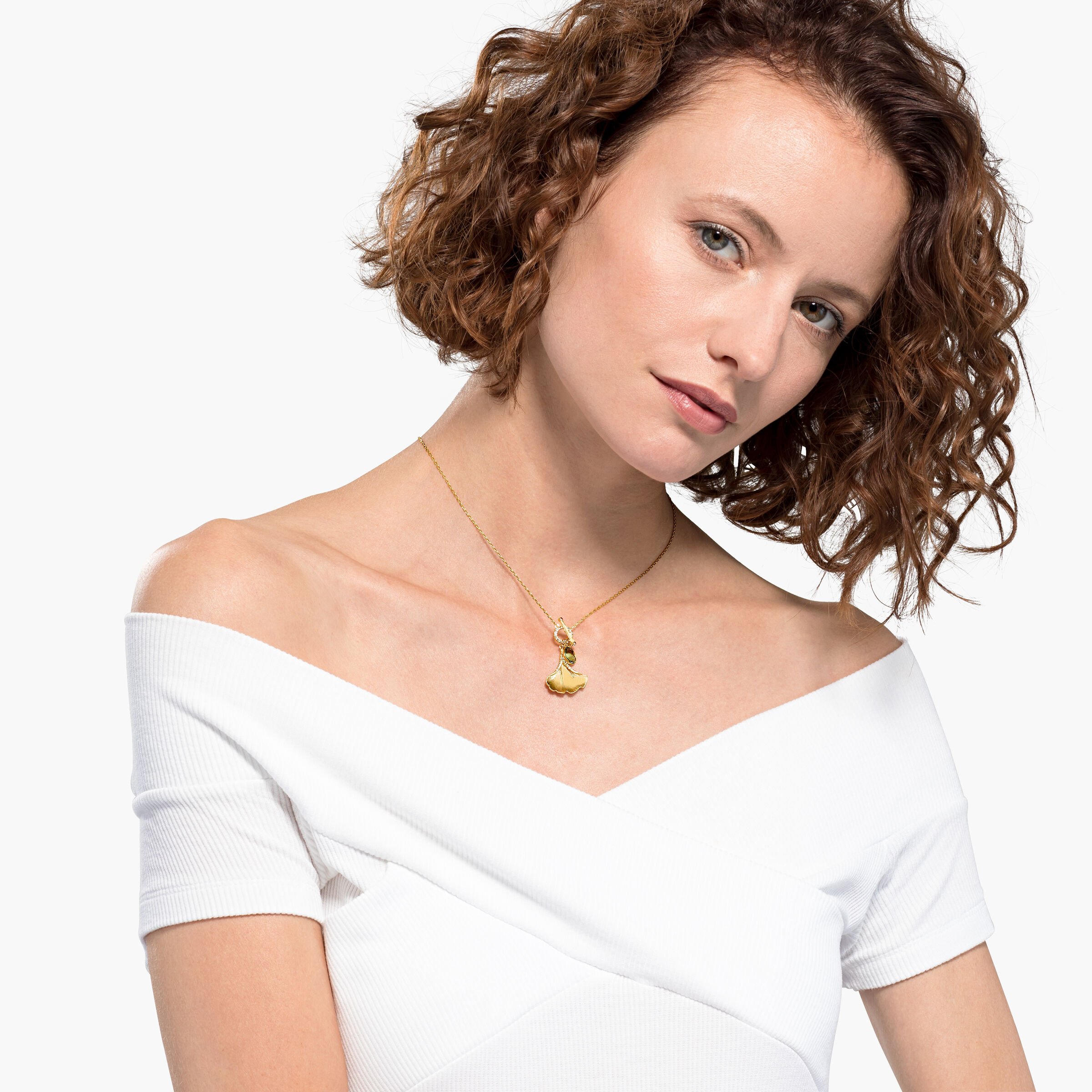 Swarovski ginkgo necklace new arrivals