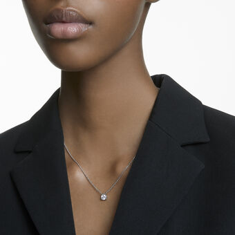 swarovski millenia pendant  trilliant cut  white  rhodium plated