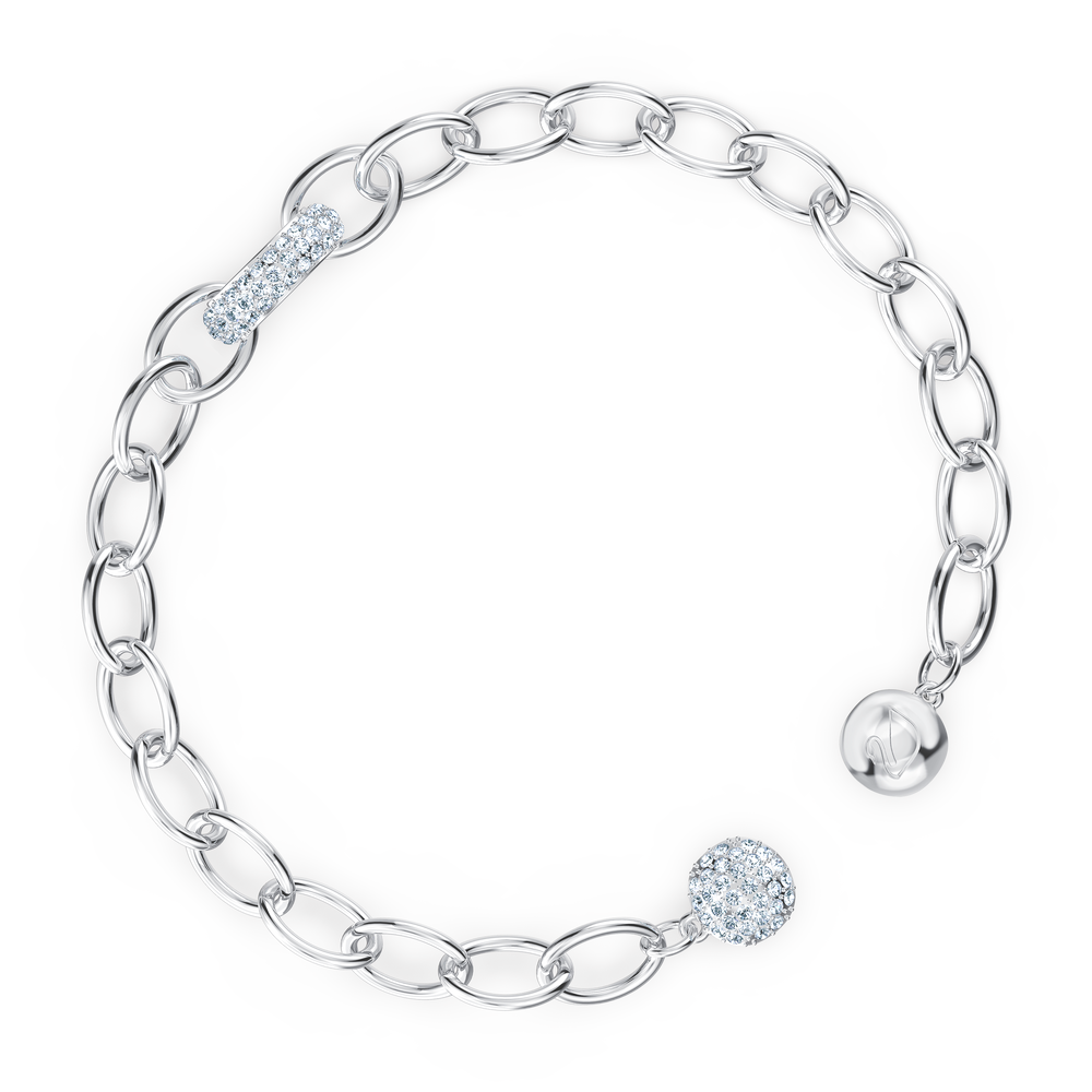 The Elements Chain Bracelet, White, Rhodium plated The Elements Chain Bracelet, White, Rhodium plated