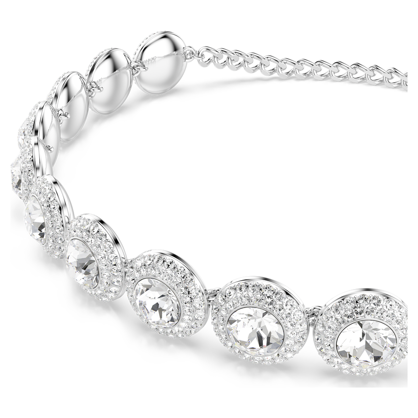 swarovski una angelic choker  white  rhodium plated