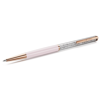 swarovski crystalline silk ballpoint pen pink pink lacquered rose gold tone plated