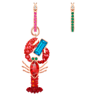 Ocean Lobster Pierced Earrings, Multi-colored, Rose gold plating