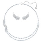 swarovski nice set white rhodium plated
