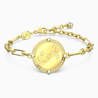 Zodiac bracelet, Scorpio, Gold tone, Gold-tone plated