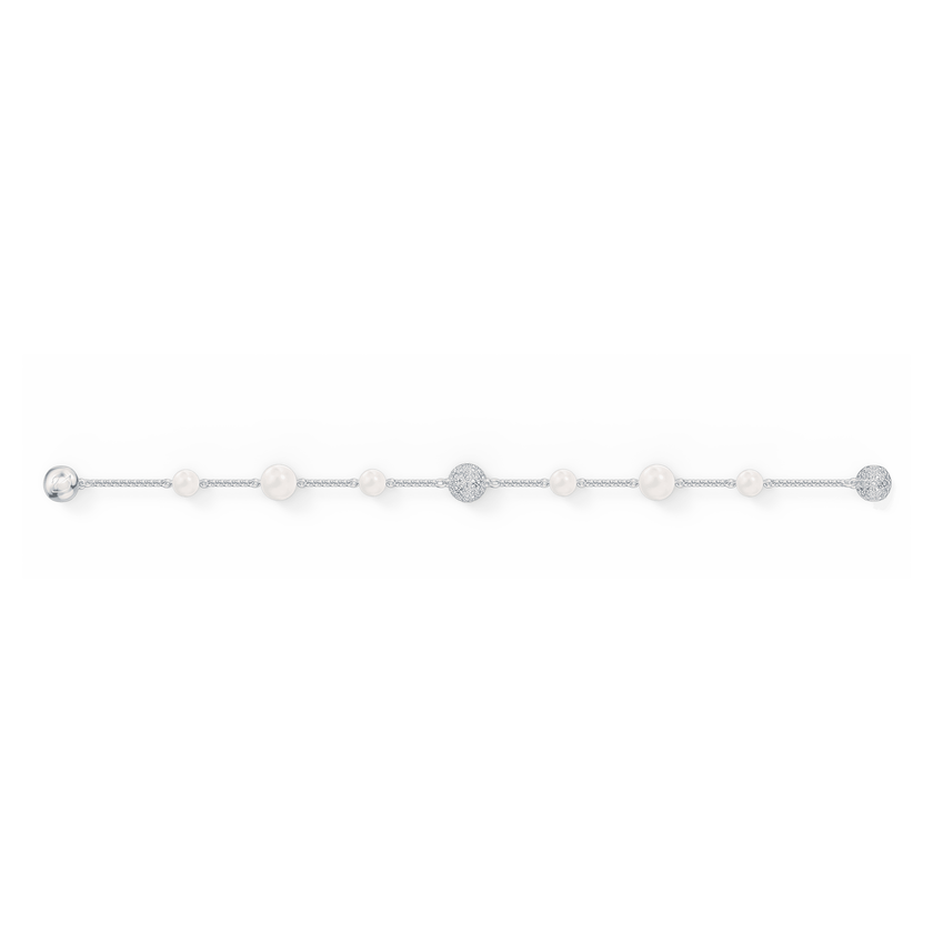 swarovski remix  collection pearl strand  white  rhodium plated