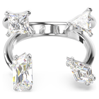 swarovski mesmera open ring mixed cuts white rhodium plated