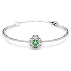 swarovski una angelic bangle  mixed cuts  green  rhodium plated