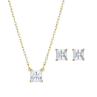 swarovski attract set white gold tone plated