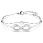swarovski hyperbola bangle infinity white rhodium plated