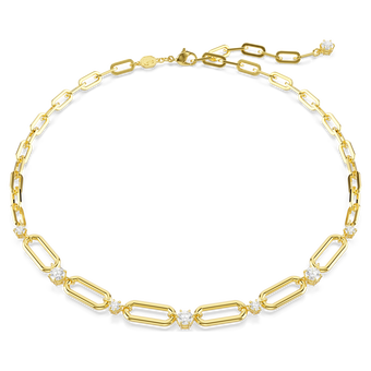 swarovski constella necklace  white  18k gold finish
