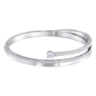 Fresh Bangle, White, Rhodium Plataed