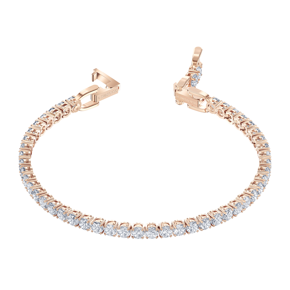Buy Swarovski Tennis Deluxe Bracelet, White, Rosegold tone plated in