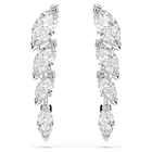 swarovski mesmera earrings  marquise cut  white  rhodium plated