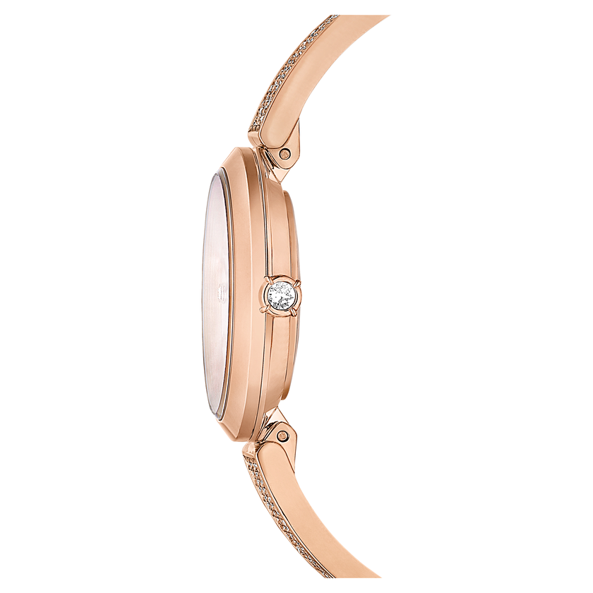 swarovski illumina watch  swiss made  metal bracelet  rose gold tone  rose gold tone finish