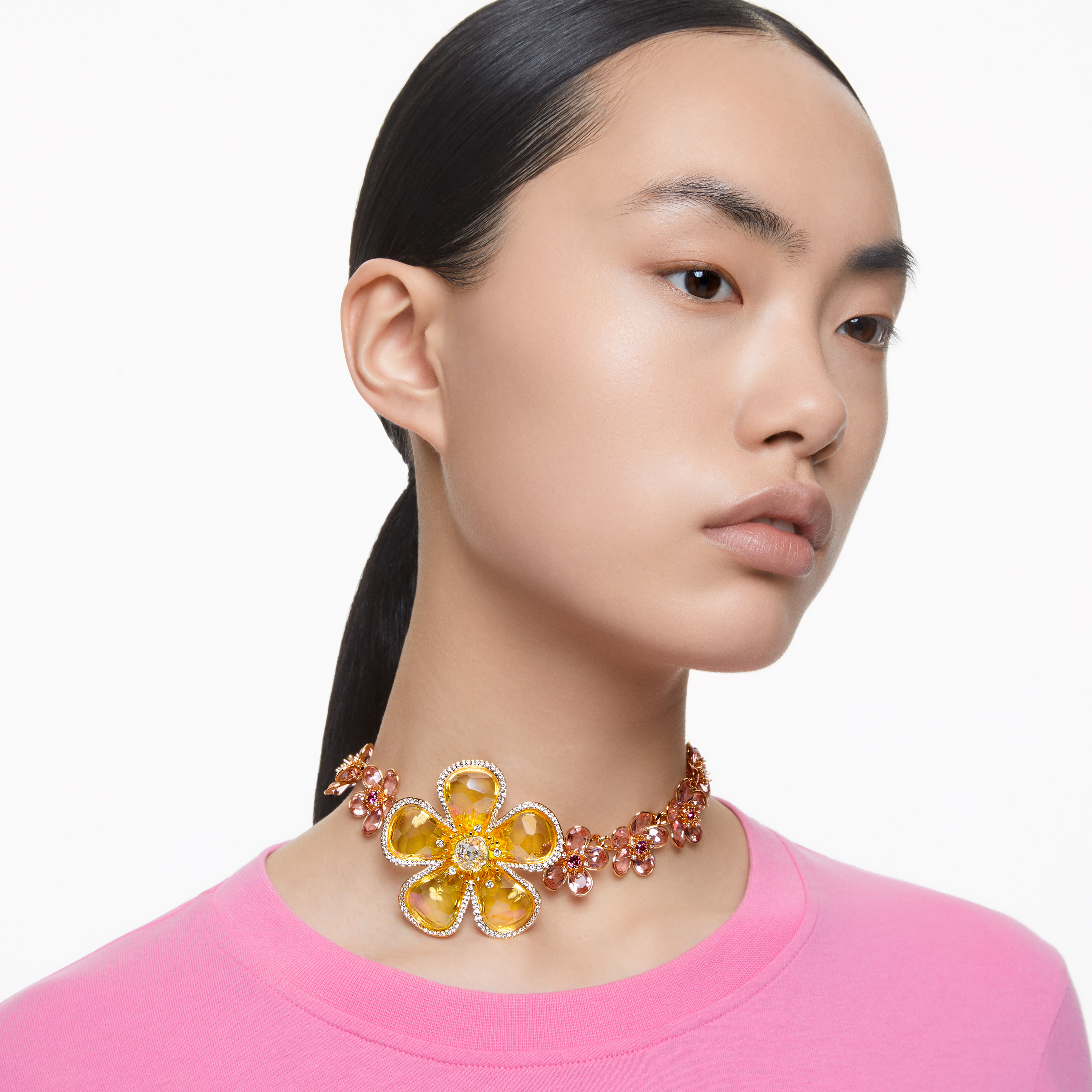 Swarovski gold outlet choker necklace