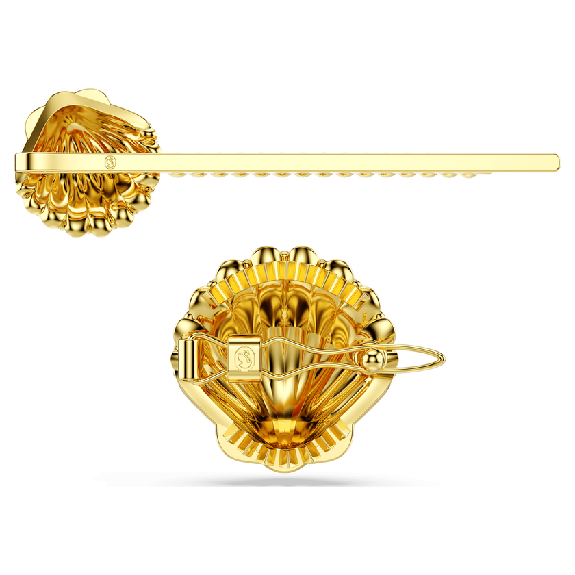swarovski idyllia hair pin  set  2   shell  white  mixed metal finish