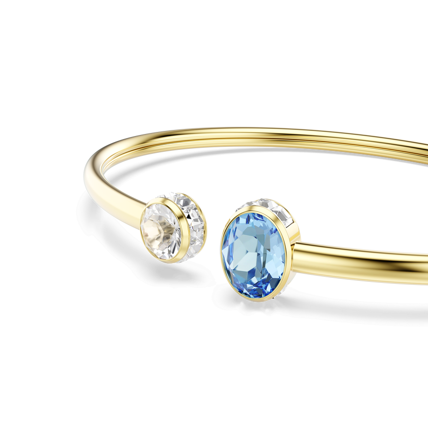 swarovski chroma bangle  mixed cuts  multicolored  18k gold finish