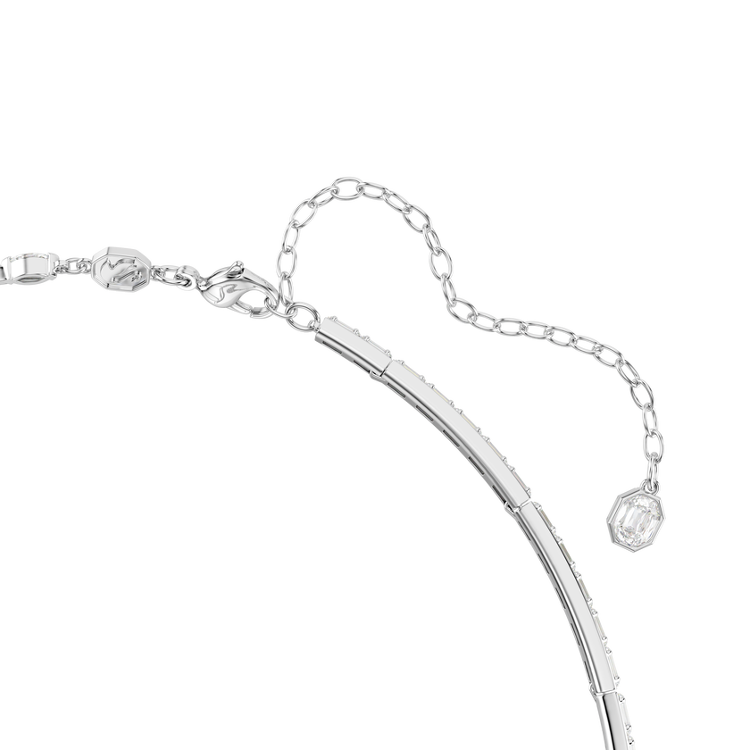 swarovski mesmera y necklace  mixed cuts  white  rhodium plated