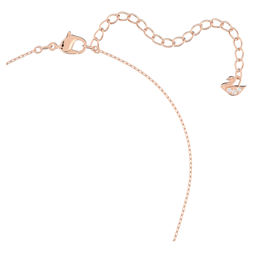 swarovski hyperbola necklace  infinity and heart  white  mixed metal finish