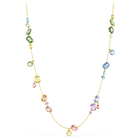 swarovski gema strandage  mixed cuts  multicolored  gold tone plated