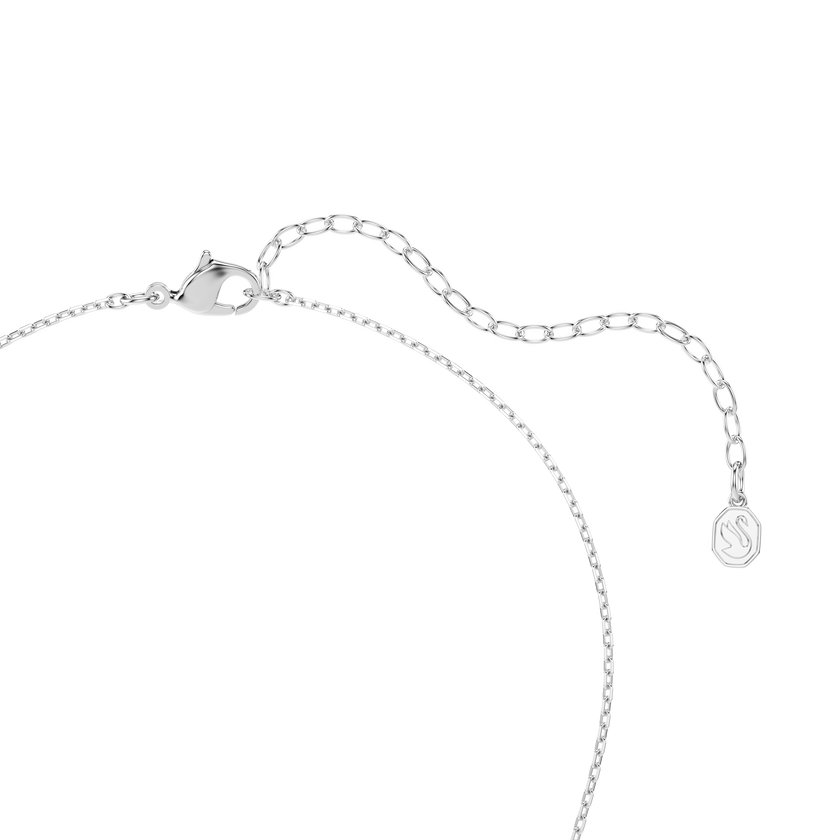 swarovski lifelong pendant  pav   bow  white  rhodium plated