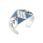 Karl Lagerfeld Statement Cuff, Blue, Palladium plated