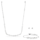 swarovski mesmera set mixed cuts scattered design white rhodium plated