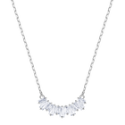 Sunshine Necklace, White, Rhodium plating