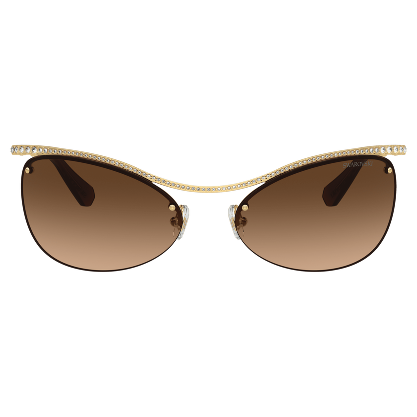 swarovski sunglasses  oval shape  sk7018 ov  brown