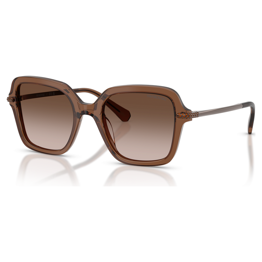 swarovski sunglasses  square shape  brown