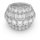 swarovski hyperbola cocktail ring large white rhodium plated