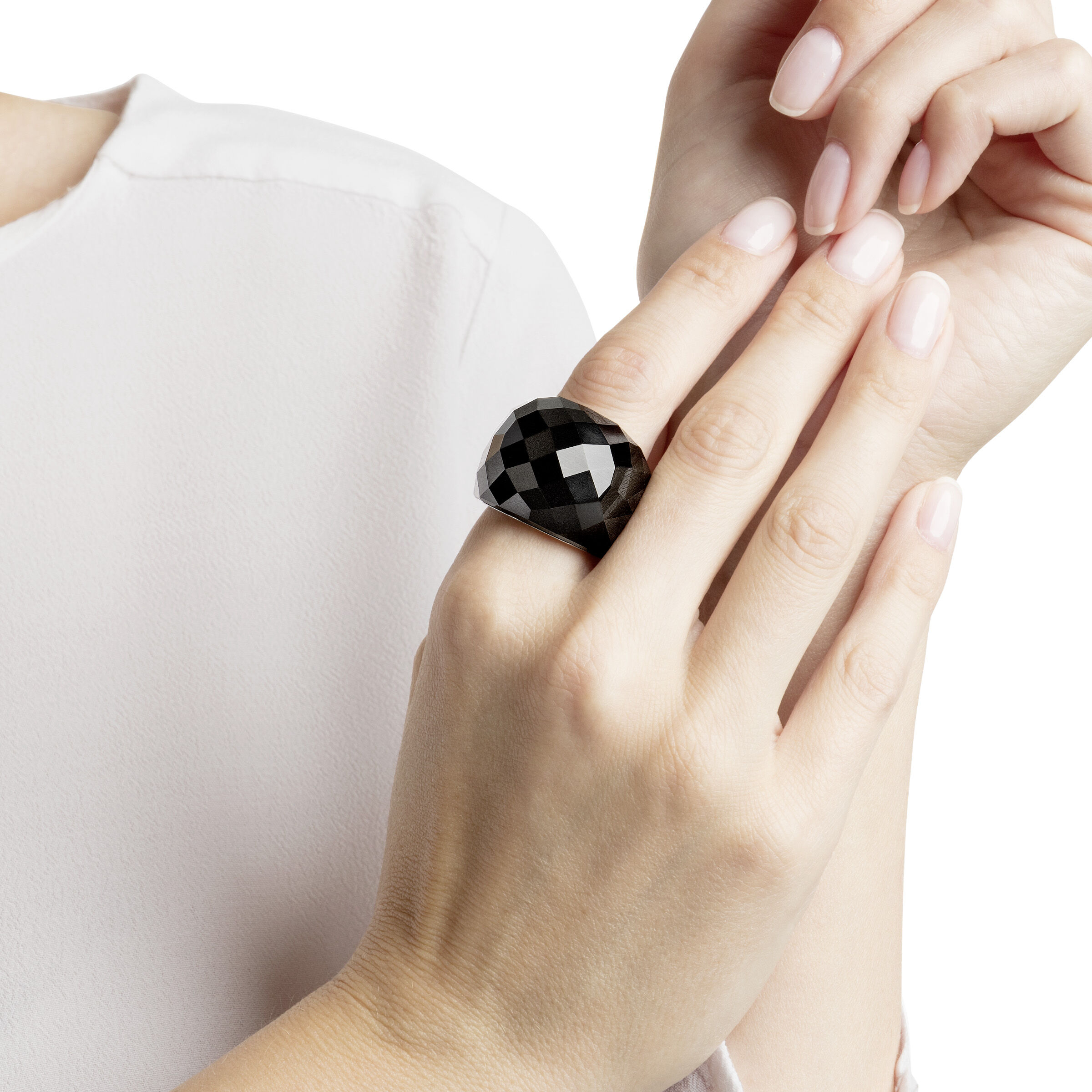 Swarovski black store ring