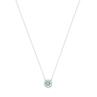 Sparkling Dance Necklace, Green, Rhodium plated
