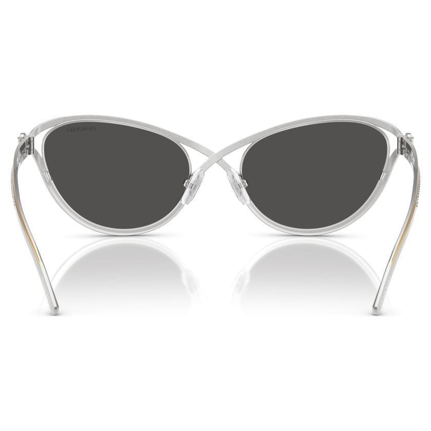 swarovski sunglasses  cat eye shape  sk7025  silver tone