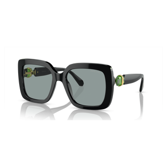 swarovski sunglasses  oversized  square shape  sk6001el  black