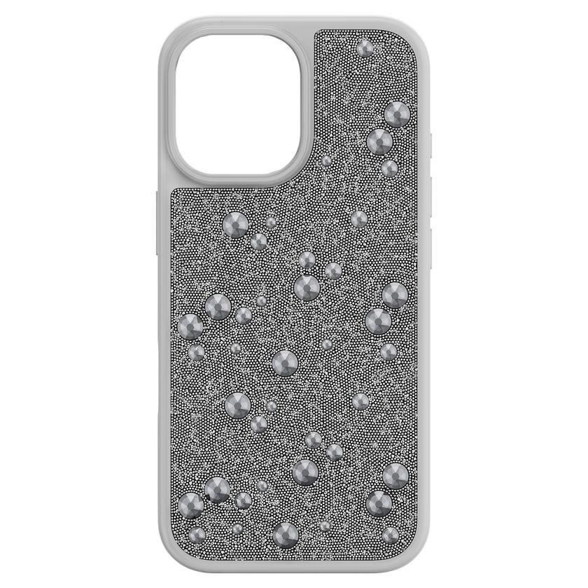 swarovski high smartphone case  flat back crystals  iphone  17  silver tone