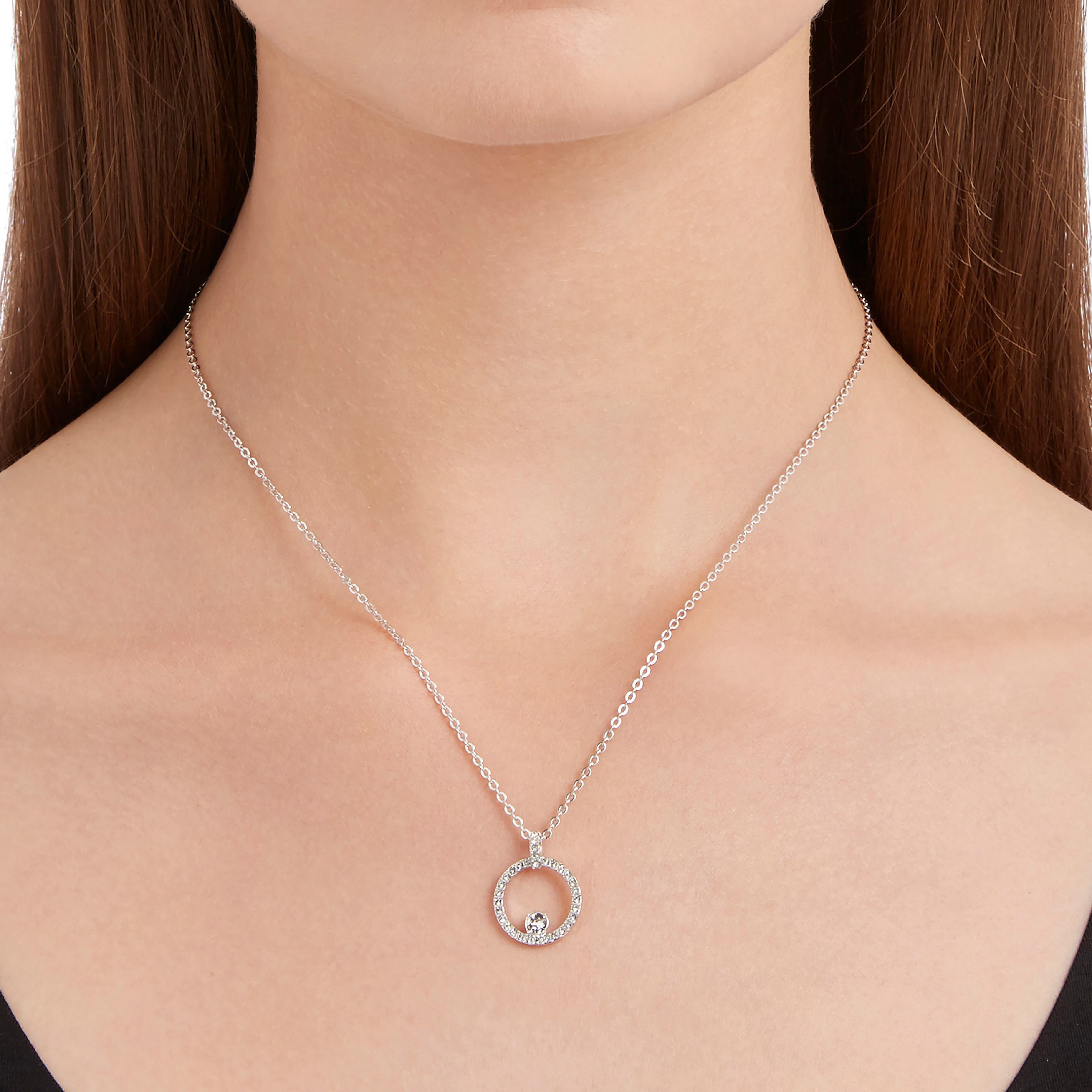 Buy Swarovski Creativity Circle Pendant White Rhodium Plated