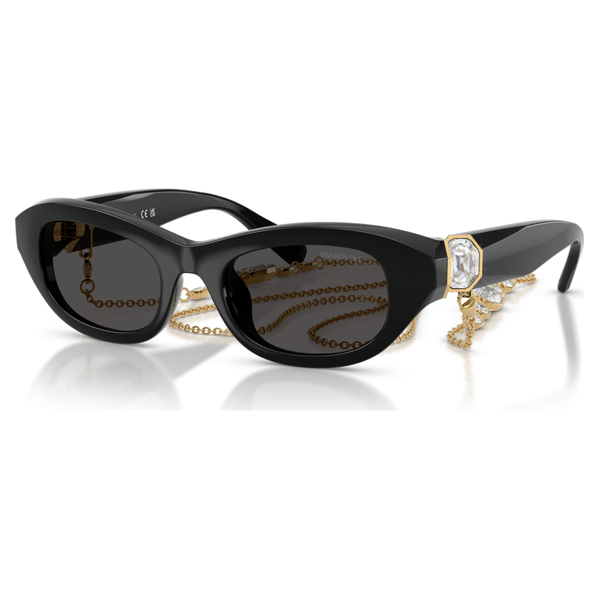 swarovski sunglasses  pillow shape  black