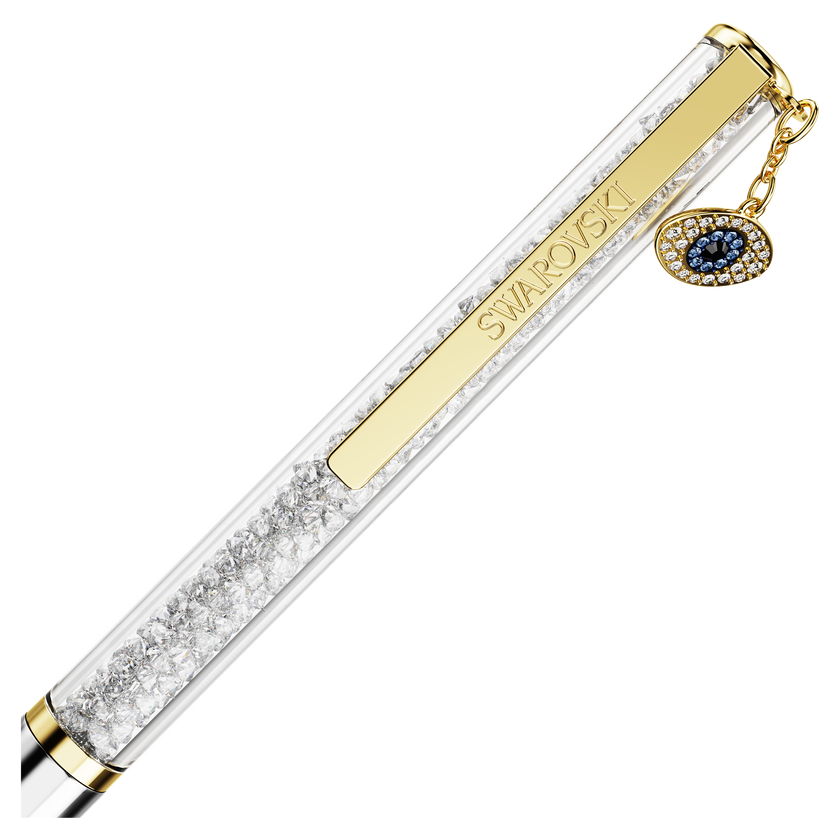 swarovski crystalline silk ballpoint pen  evil eye  gold tone  mixed metal finish